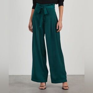 Vici | NWT Cassandra High Waisted Front Tie Pants in Pine